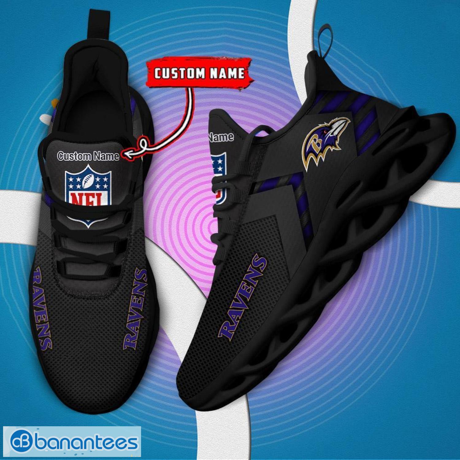 nfl baltimore ravens ultra sneakers personalized name for fans max soul shoes 4 image NFL Baltimore Ravens Ultra Sneakers Personalized Name For Fans Max Soul Shoes Product Photo 5