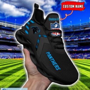 NFL Carolina Panthers Ultra Sneakers Personalized Name For Fans Max Soul Shoes Product Photo 1