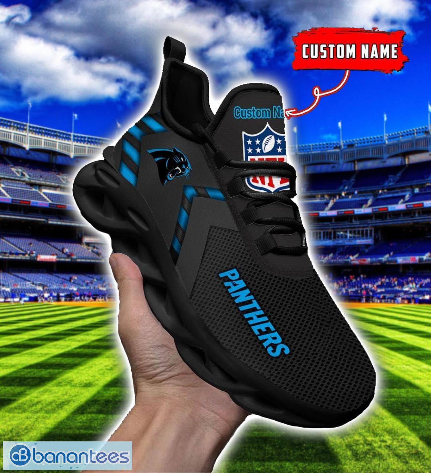 nfl carolina panthers ultra sneakers personalized name for fans max soul shoes image NFL Carolina Panthers Ultra Sneakers Personalized Name For Fans Max Soul Shoes Product Photo 1