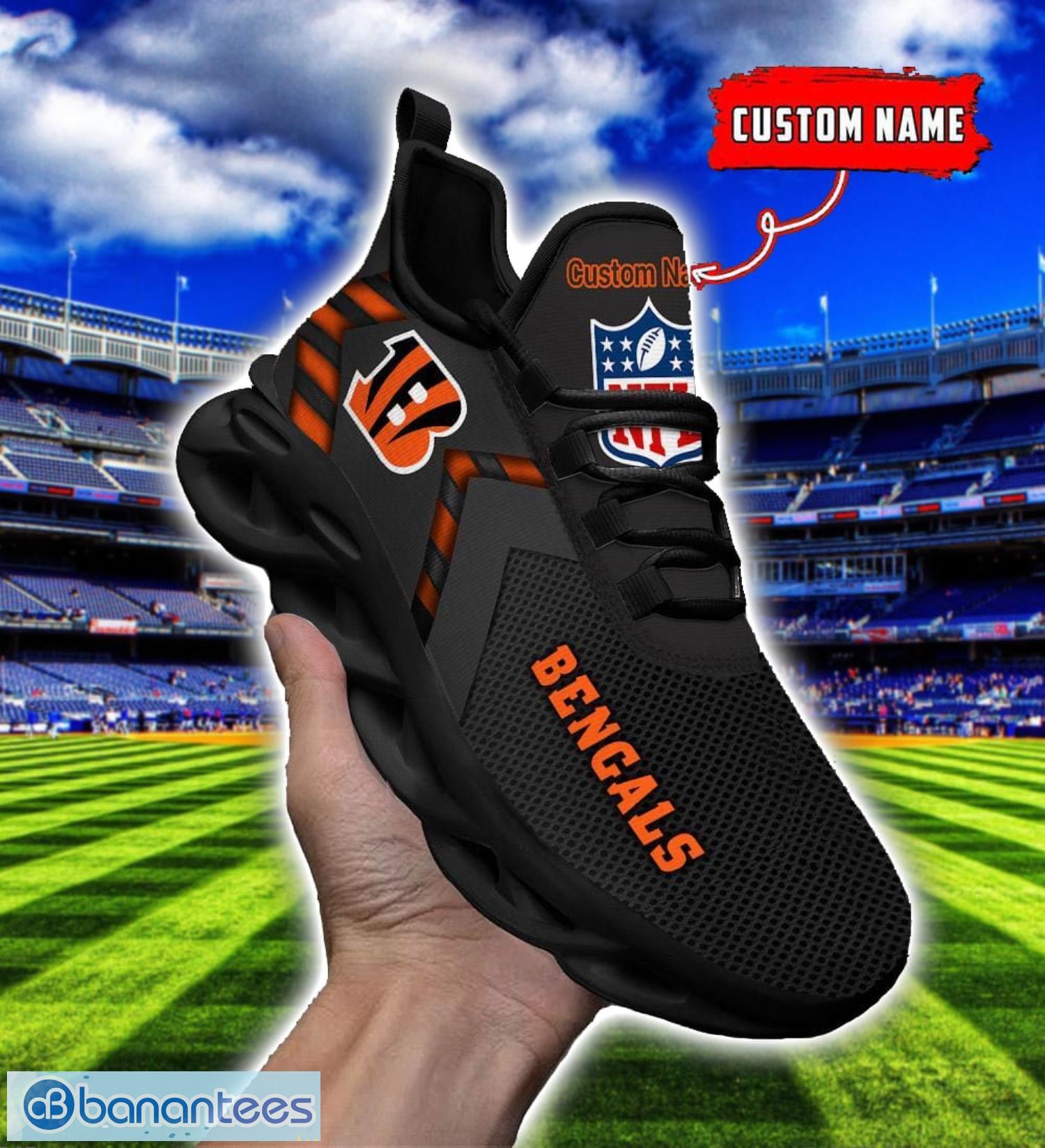 nfl cincinnati bengals ultra sneakers personalized name for fans max soul shoes image NFL Cincinnati Bengals Ultra Sneakers Personalized Name For Fans Max Soul Shoes Product Photo 1
