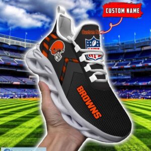 NFL Cleveland Browns Ultra Sneakers Personalized Name For Fans Max Soul Shoes Product Photo 4