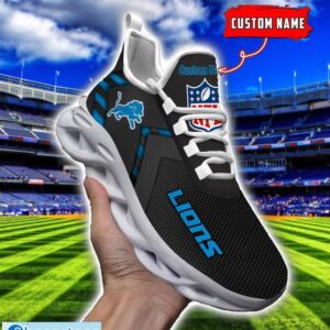 NFL Detroit Lions Ultra Sneakers Personalized Name For Fans Max Soul Shoes Product Photo 4