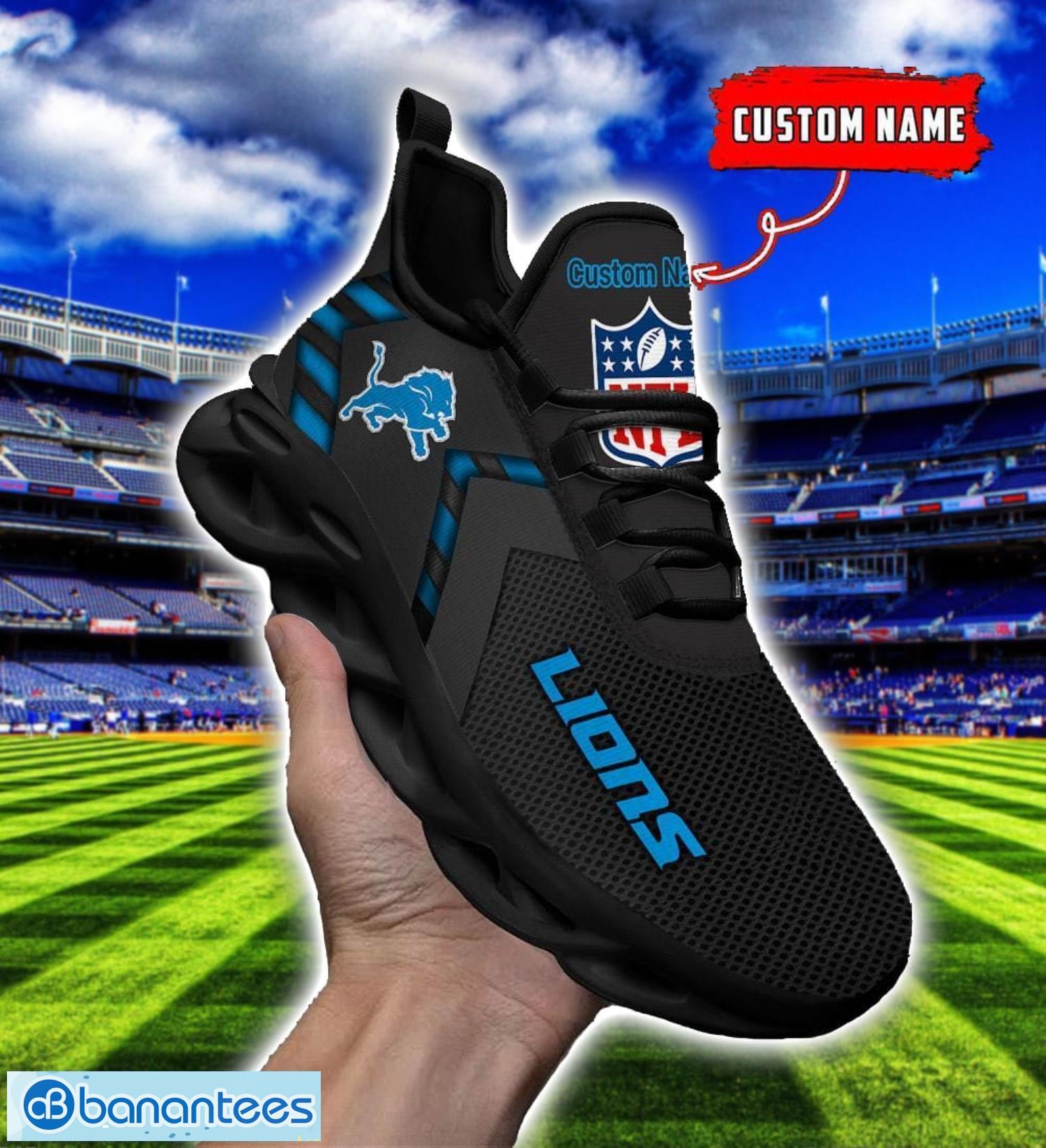 nfl detroit lions ultra sneakers personalized name for fans max soul shoes image NFL Detroit Lions Ultra Sneakers Personalized Name For Fans Max Soul Shoes Product Photo 1