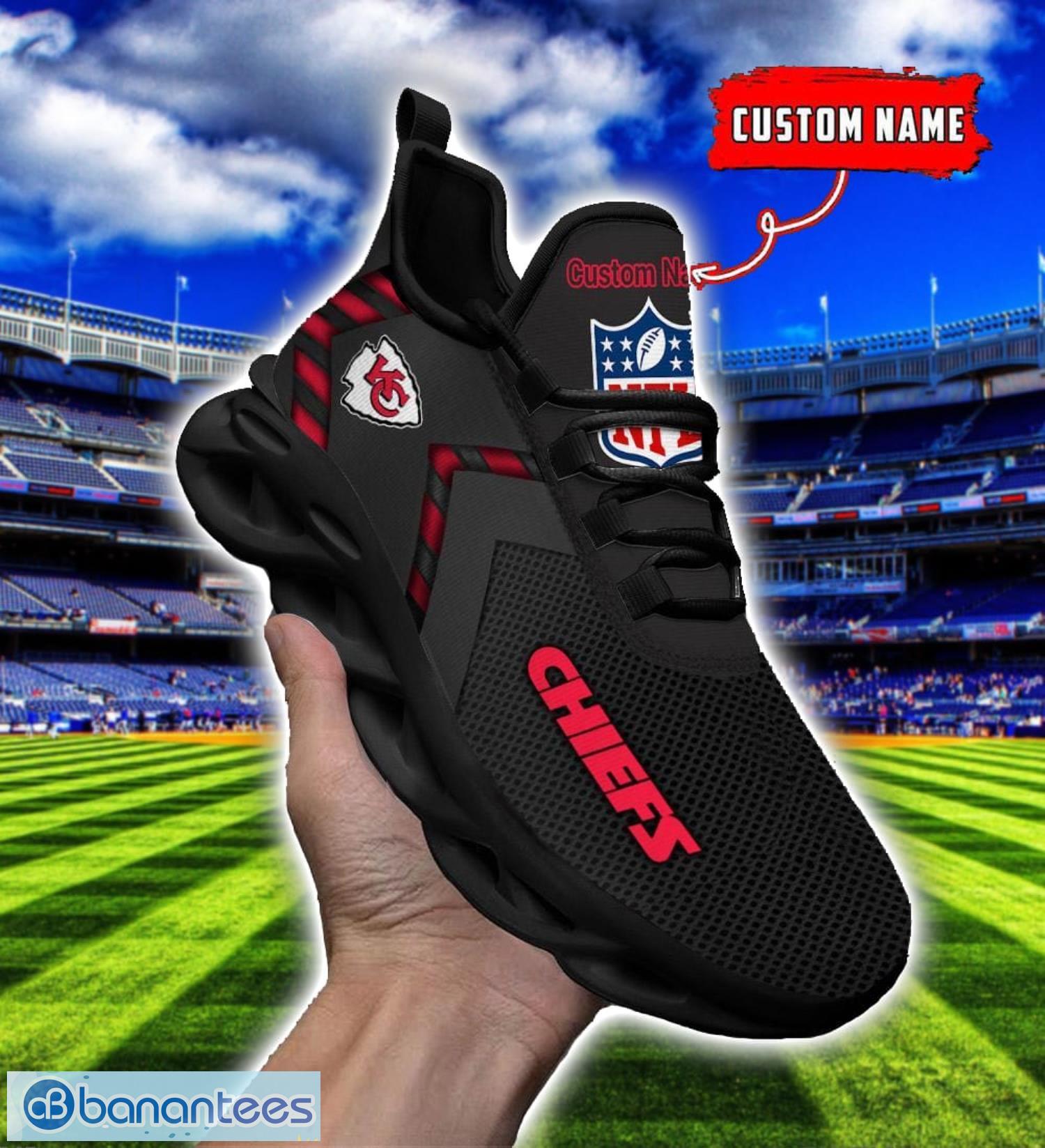nfl kansas city chiefs ultra sneakers personalized name for fans max soul shoes image NFL Kansas City Chiefs Ultra Sneakers Personalized Name For Fans Max Soul Shoes Product Photo 1