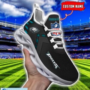 NFL Philadelphia Eagles Ultra Sneakers Personalized Name For Fans Max Soul Shoes Product Photo 4