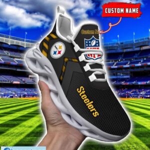 NFL Pittsburgh Steelers Ultra Sneakers Personalized Name For Fans Max Soul Shoes Product Photo 4