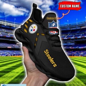 NFL Pittsburgh Steelers Ultra Sneakers Personalized Name For Fans Max Soul Shoes Product Photo 1