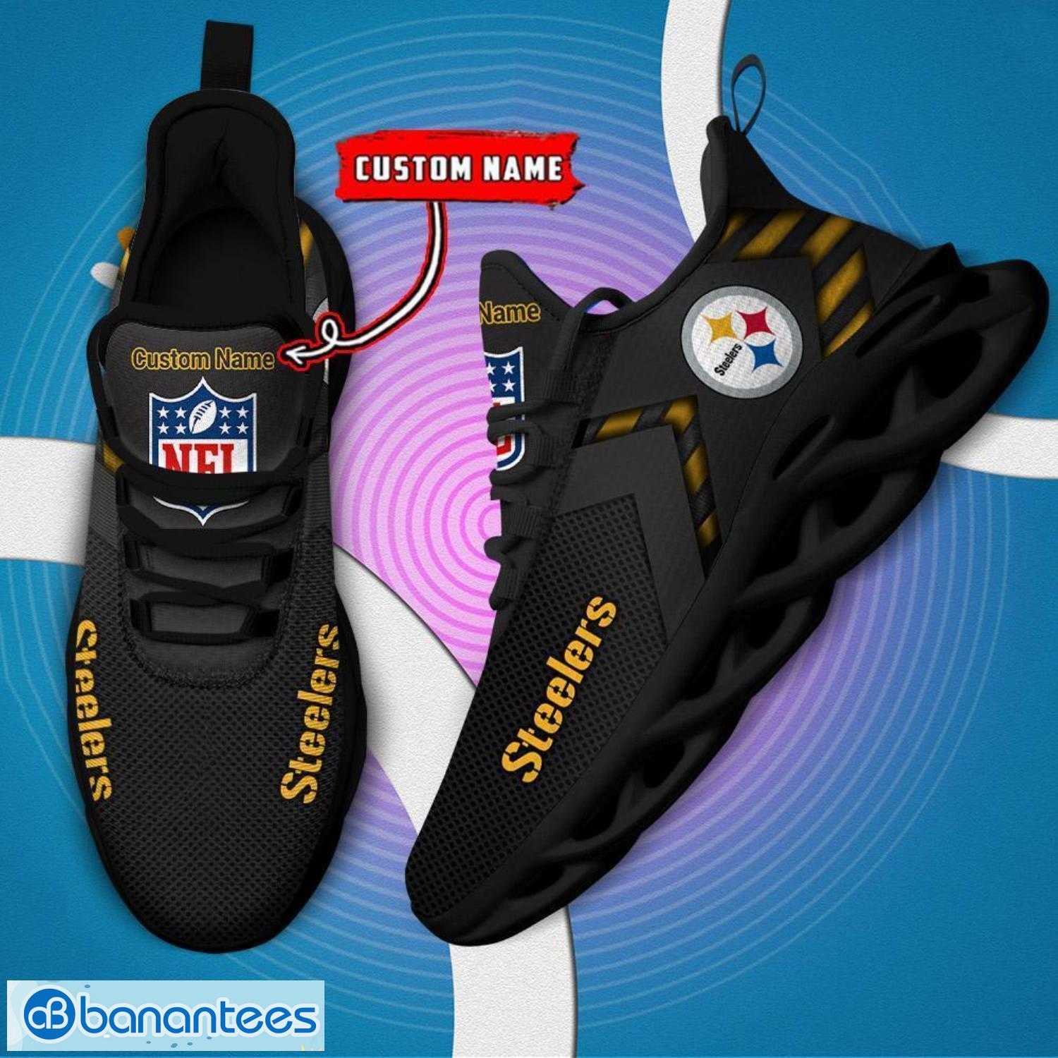 nfl pittsburgh steelers ultra sneakers personalized name for fans max soul shoes 4 image NFL Pittsburgh Steelers Ultra Sneakers Personalized Name For Fans Max Soul Shoes Product Photo 5