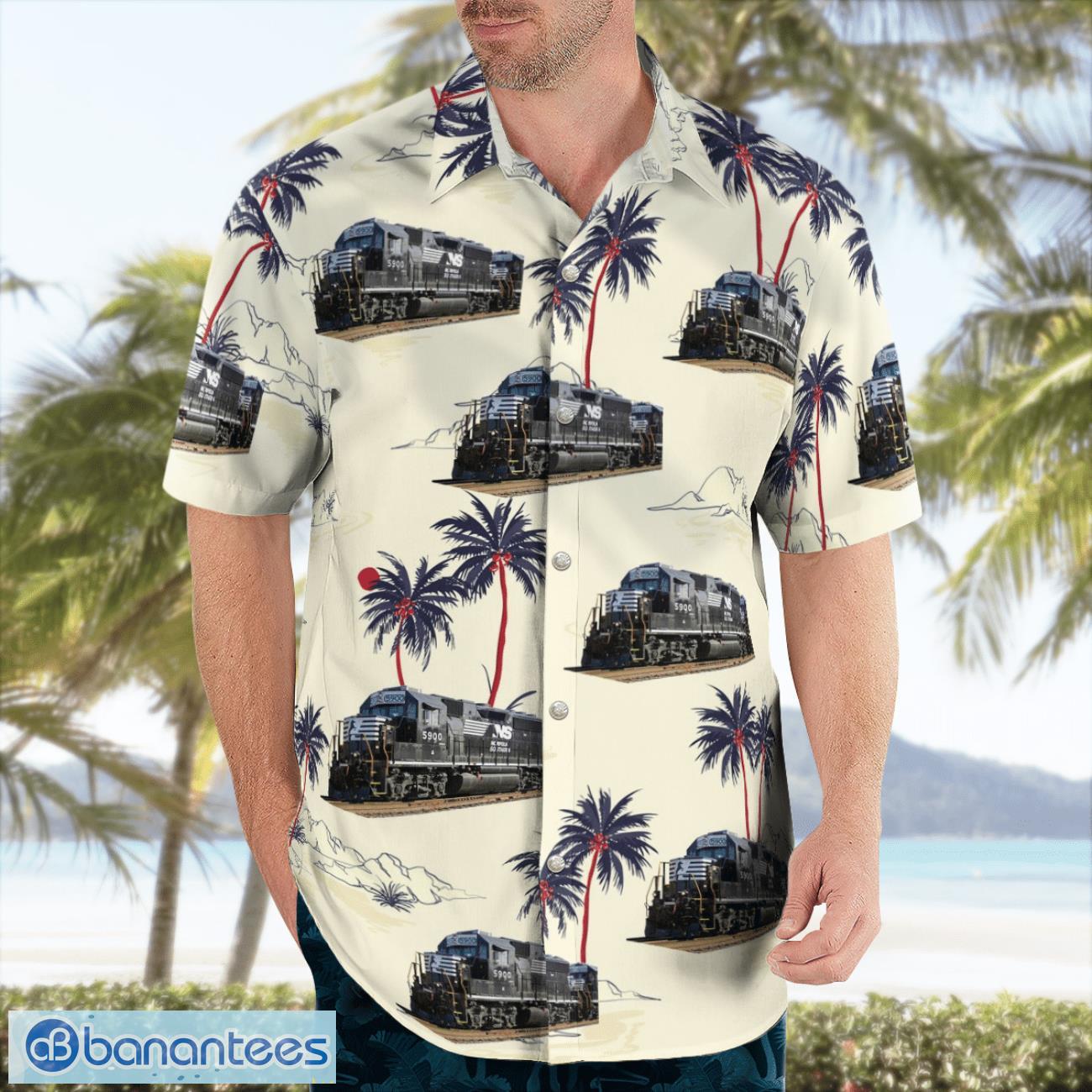 Norfolk Southern Railway EMD GP22ECO Locomotives #5900 Aloha Hawaiian Shirt Norfolk Southern Railway EMD GP22ECO Locomotives #5900 Aloha Hawaiian Shirt Product Photo 3