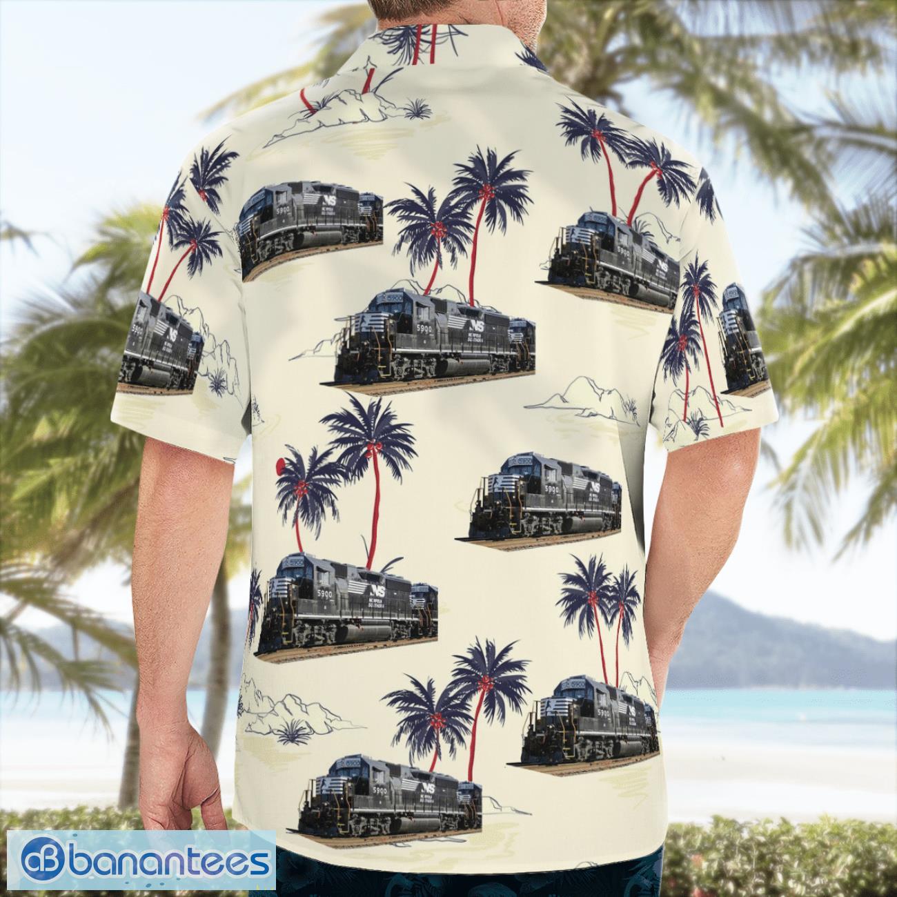 norfolk southern railway emd gp22eco locomotives 5900 aloha hawaiian shirt image Norfolk Southern Railway EMD GP22ECO Locomotives #5900 Aloha Hawaiian Shirt Product Photo 1