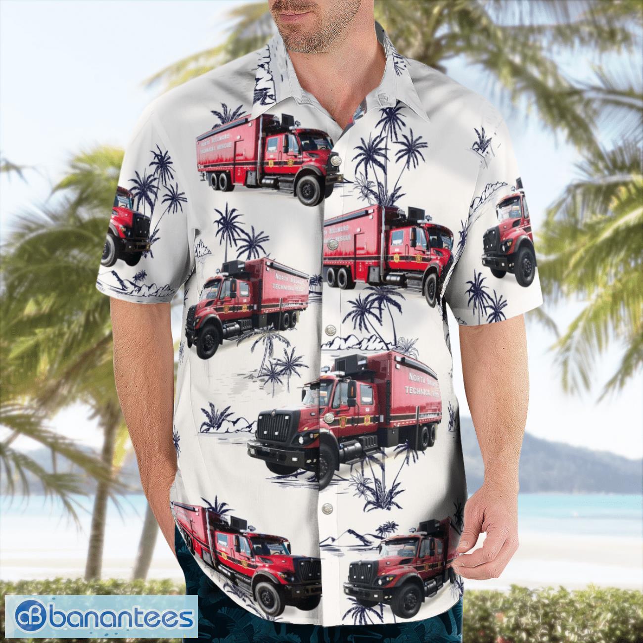 North Bellmore Volunteer Fire Department, New York 3D Hawaiian Shirt North Bellmore Volunteer Fire Department, New York 3D Hawaiian Shirt Product Photo 4