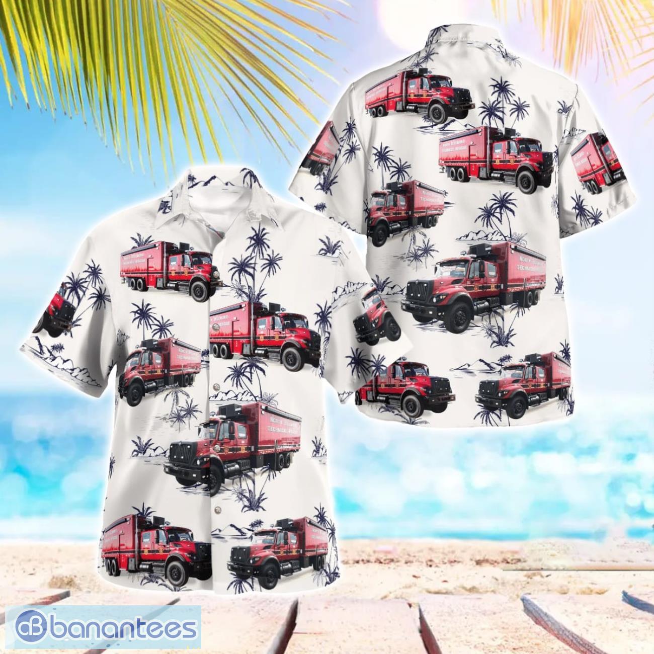 north bellmore volunteer fire department new york 3d hawaiian shirt image North Bellmore Volunteer Fire Department, New York 3D Hawaiian Shirt Product Photo 1