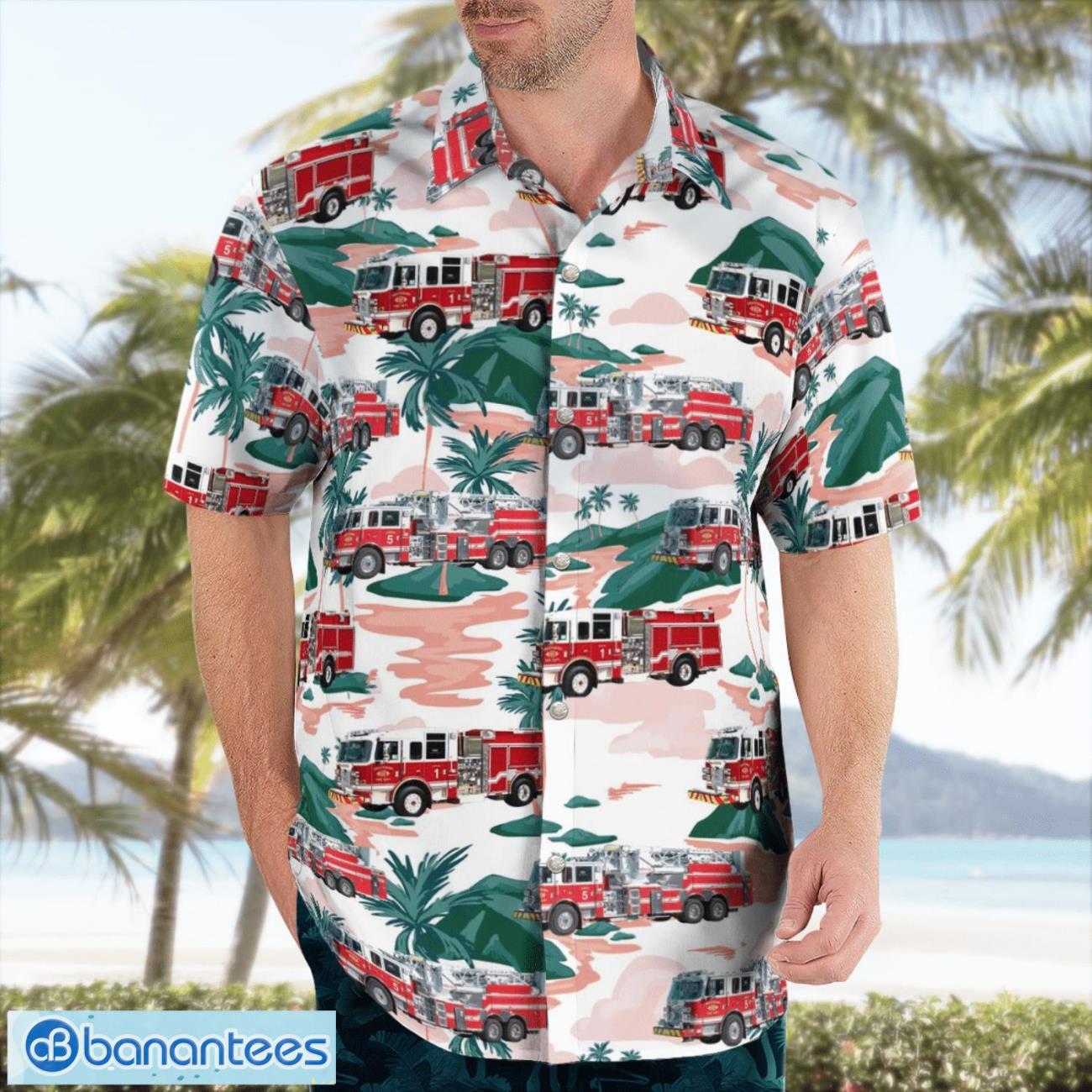 north carolina greensboro fire department 3d hawaiian shirt gift for summer 2 image North Carolina Greensboro Fire Department 3D Hawaiian Shirt Gift For Summer Product Photo 3