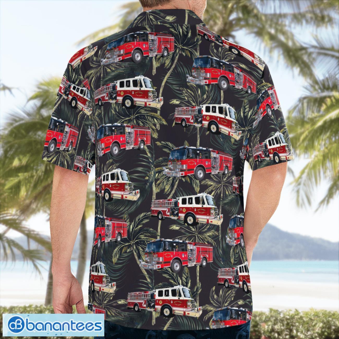 north carolina wake forest fire department hawaiian shirt summer beach shirt 1 image North Carolina, Wake Forest Fire Department Hawaiian Shirt Summer Beach Shirt Product Photo 2