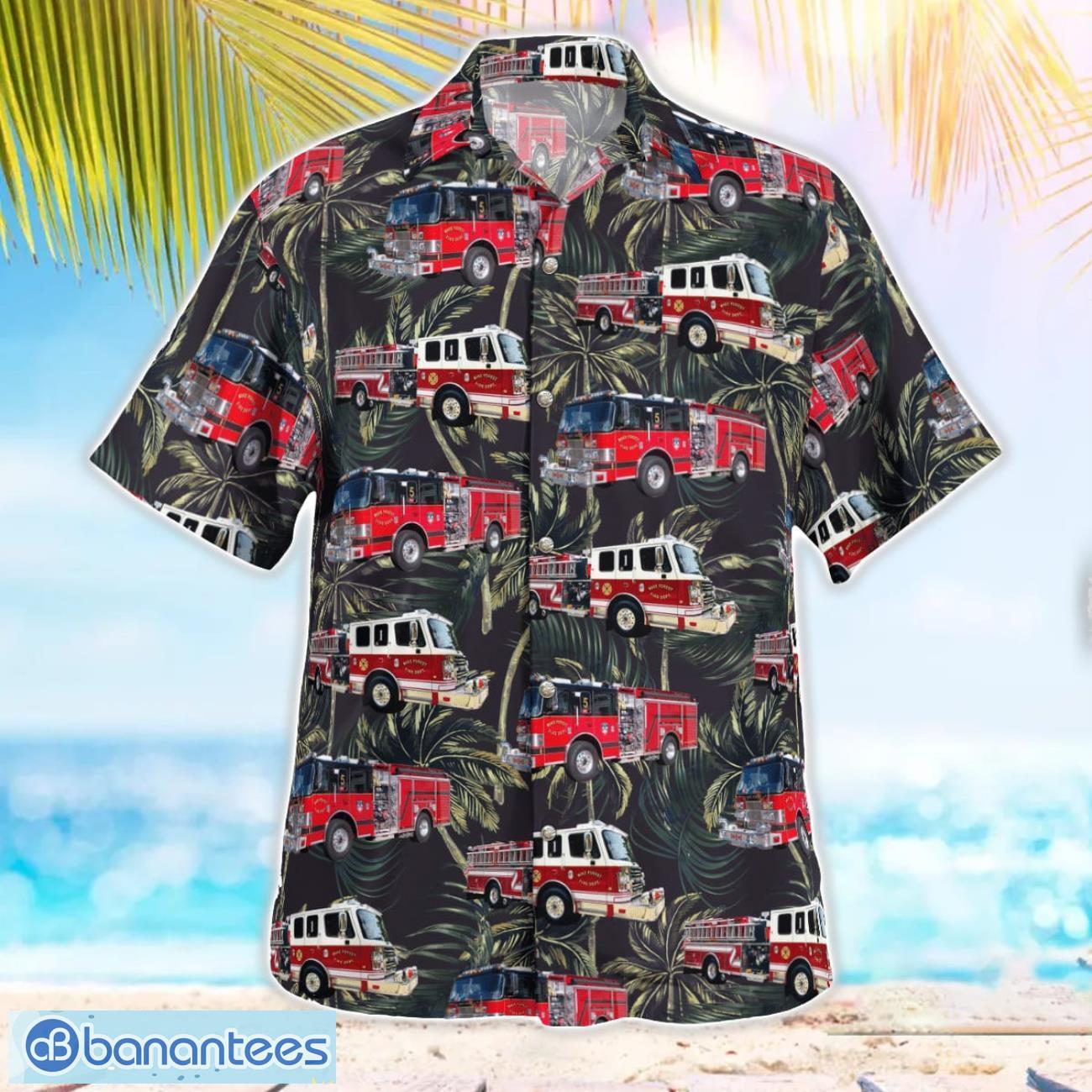 North Carolina, Wake Forest Fire Department Hawaiian Shirt Summer Beach Shirt North Carolina, Wake Forest Fire Department Hawaiian Shirt Summer Beach Shirt Product Photo 3