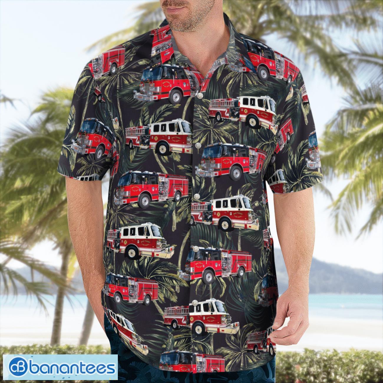 North Carolina, Wake Forest Fire Department Hawaiian Shirt Summer Beach Shirt North Carolina, Wake Forest Fire Department Hawaiian Shirt Summer Beach Shirt Product Photo 4