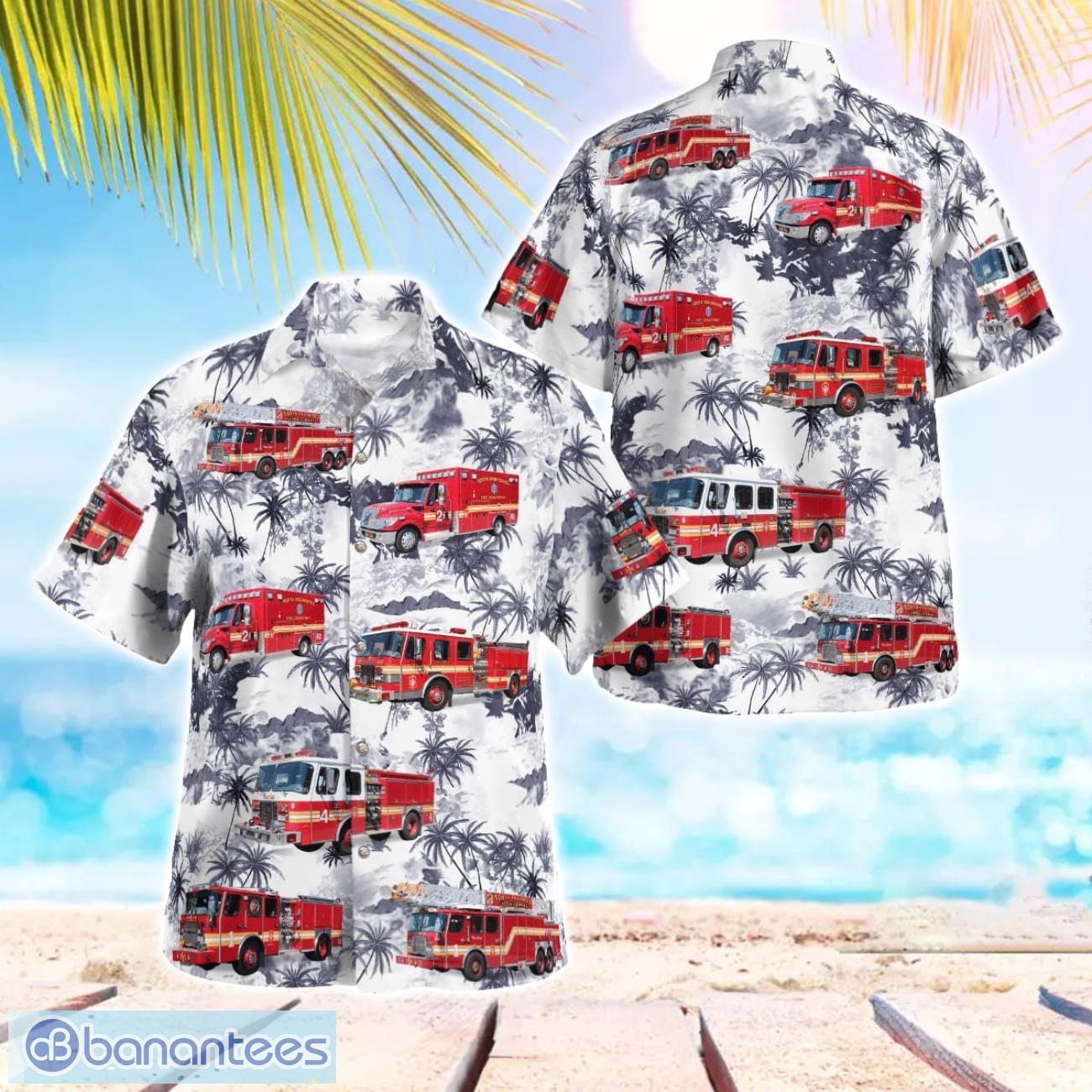 north providence fire dept 3d hawaiian shirt image North Providence Fire Dept 3D Hawaiian Shirt Product Photo 1