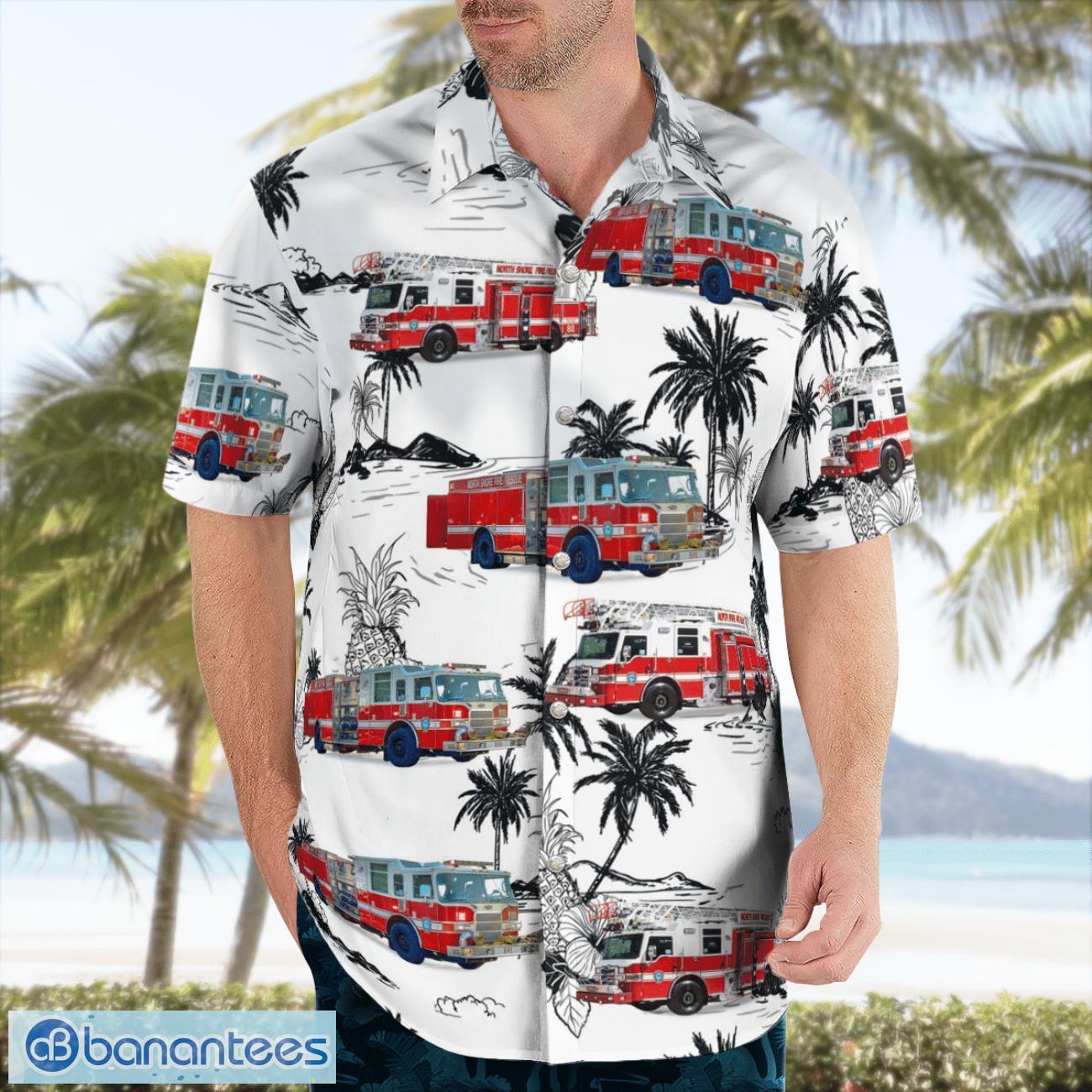 North Shore Fire - Rescue, Wisconsin 3D Hawaiian Shirt North Shore Fire - Rescue, Wisconsin 3D Hawaiian Shirt Product Photo 4