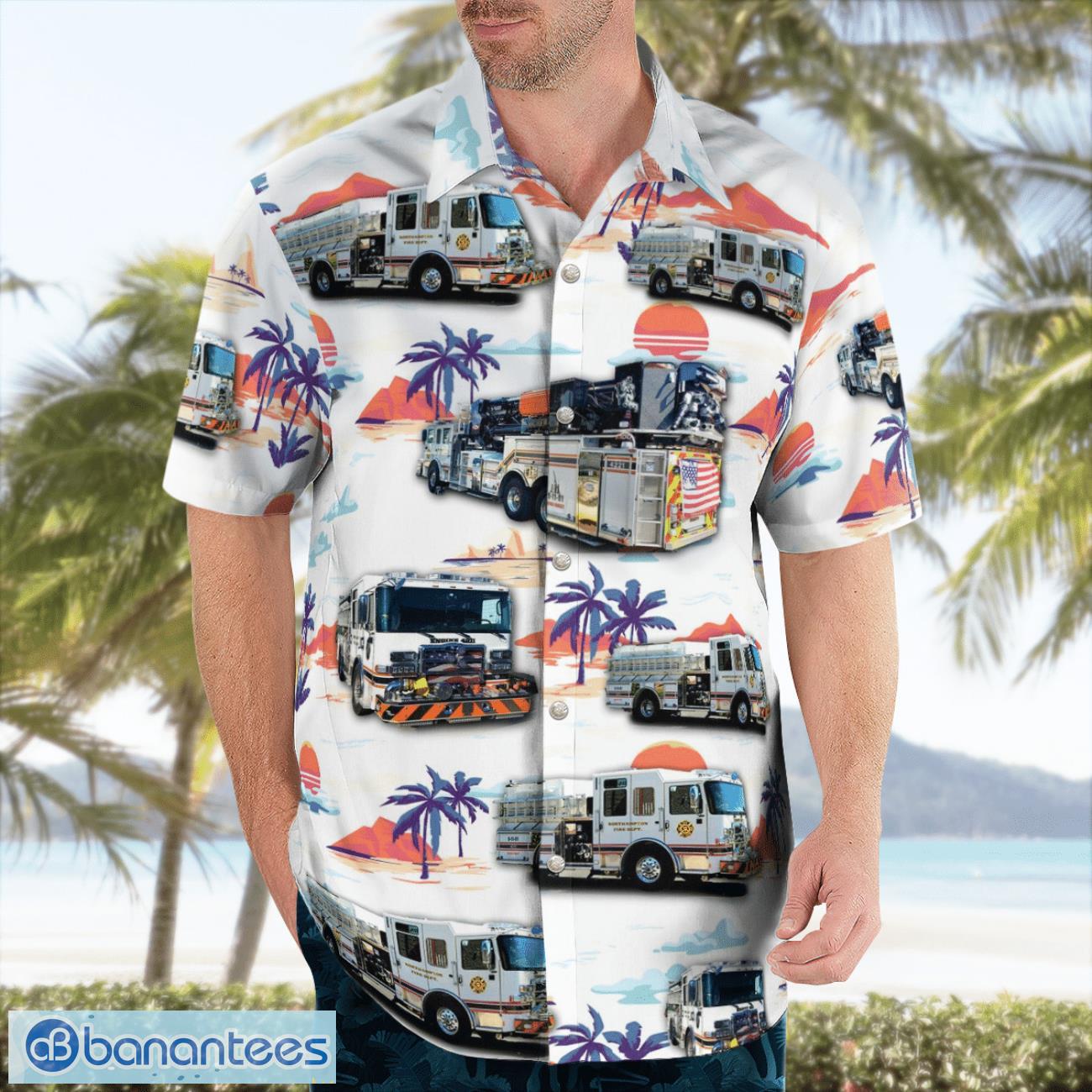 northampton borough fire department beach hawaiian shirt summer gift 2 image Northampton Borough Fire Department Beach Hawaiian Shirt Summer Gift Product Photo 3