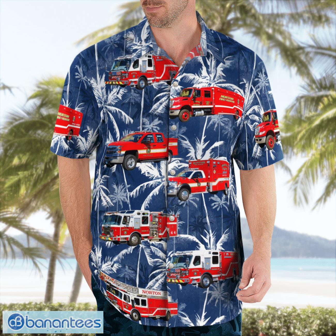 Norton, Massachusetts, Norton Fire Department Aloha Hawaiian Shirt Norton, Massachusetts, Norton Fire Department Aloha Hawaiian Shirt Product Photo 4