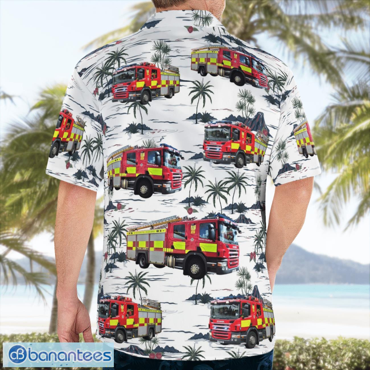 Nottinghamshire Fire and Rescue Service 3D Hawaiian Shirt Nottinghamshire Fire and Rescue Service 3D Hawaiian Shirt Product Photo 4