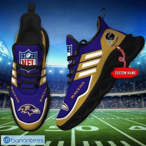 Custom Name NFL Baltimore Ravens Sneakers Sport Team Max Soul Shoes For Men Women Product Photo 5