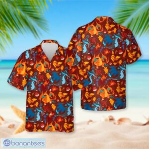 Lizardon Mega X And Y Pokemon Fire Type Summer Hawaiian Shirt Product Photo 1