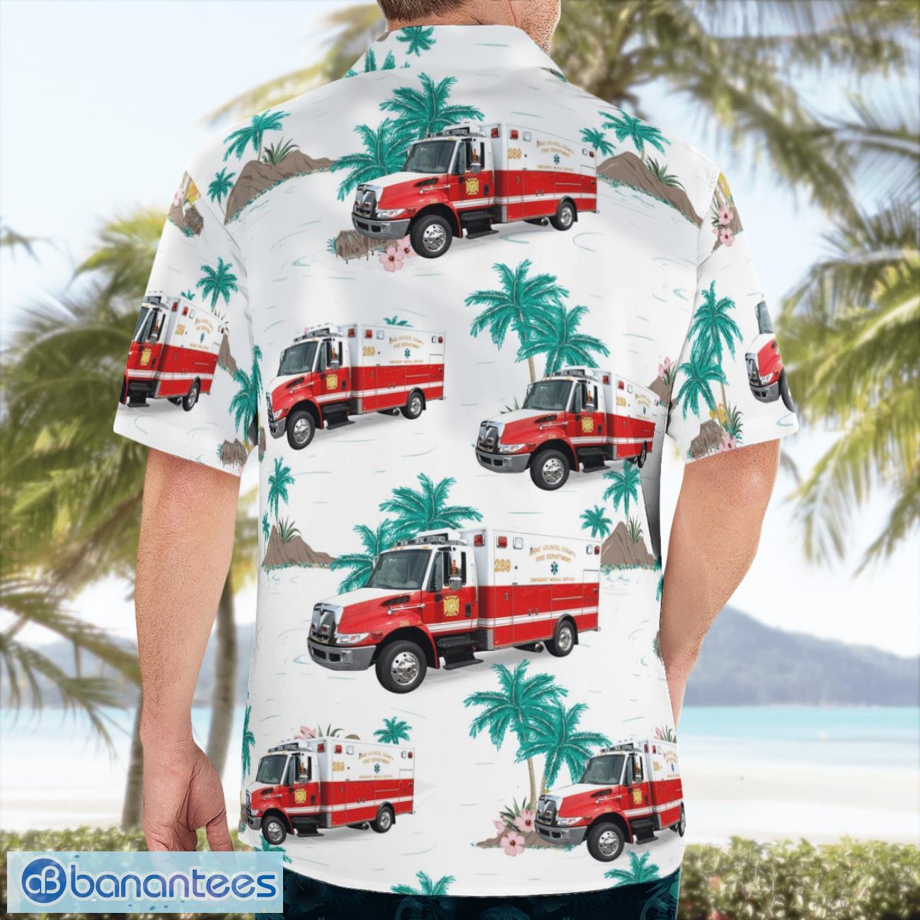 odenton volunteer fire company ambulance 289 3d hawaiian shirt 1 image Odenton Volunteer Fire Company Ambulance 289 3D Hawaiian Shirt Product Photo 2