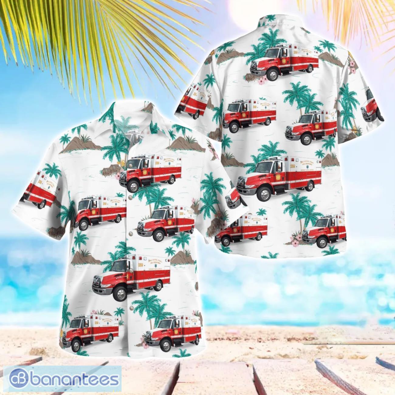 odenton volunteer fire company ambulance 289 3d hawaiian shirt image Odenton Volunteer Fire Company Ambulance 289 3D Hawaiian Shirt Product Photo 1