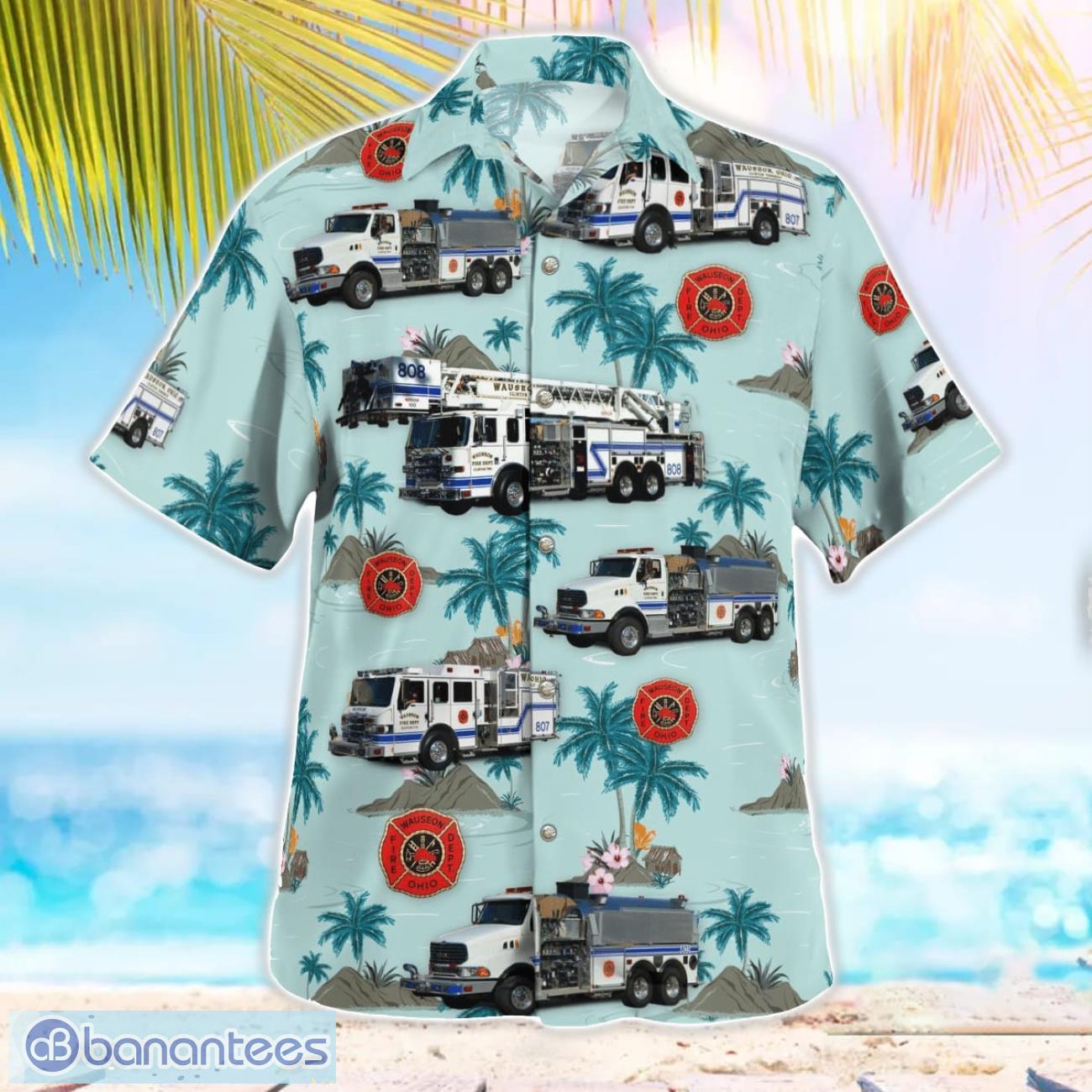 Ohio, Wauseon Fire Department Beach Hawaiian Shirt Summer Gift Ohio, Wauseon Fire Department Beach Hawaiian Shirt Summer Gift Product Photo 3
