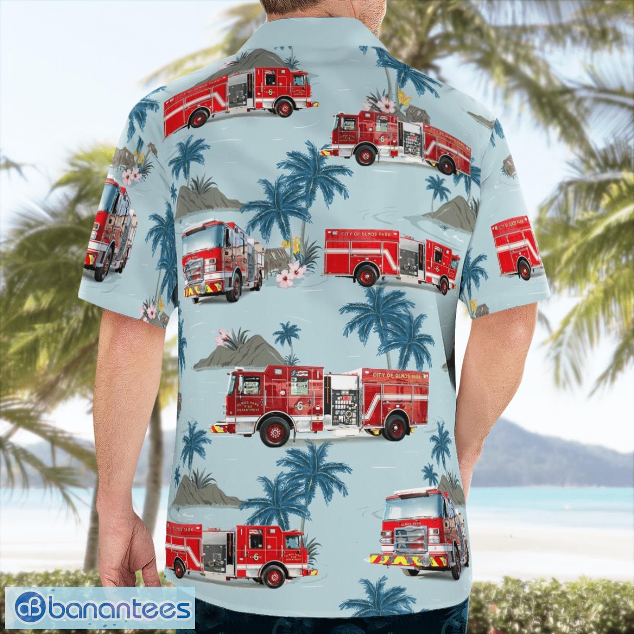 Olmos Park Fire Department, Texas 3D Hawaiian Shirt Olmos Park Fire Department, Texas 3D Hawaiian Shirt Product Photo 2