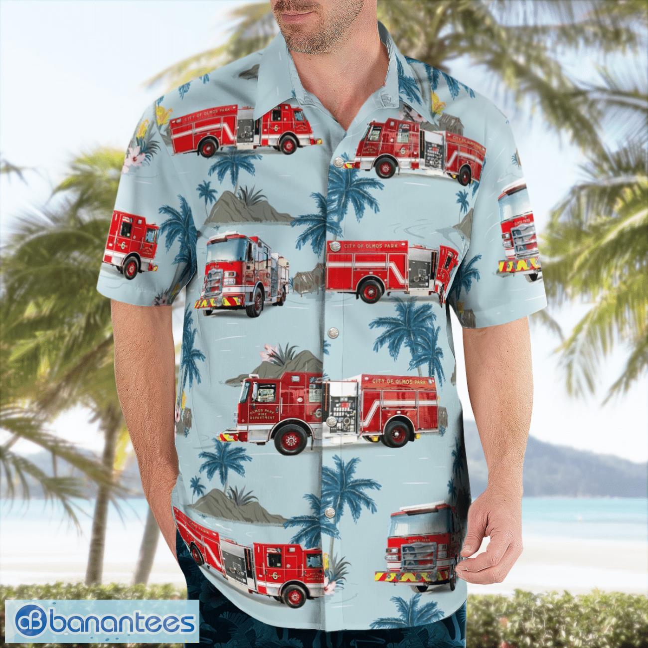 Olmos Park Fire Department, Texas 3D Hawaiian Shirt Olmos Park Fire Department, Texas 3D Hawaiian Shirt Product Photo 4