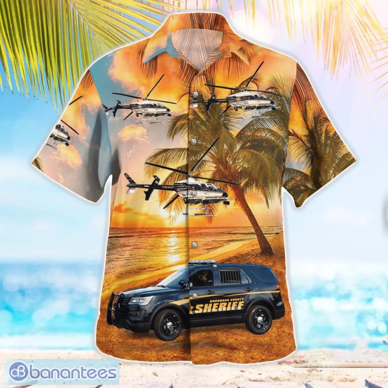 onondaga county sheriff new york 3d hawaiian shirt 2 image Onondaga County Sheriff, New York 3D Hawaiian Shirt Product Photo 3