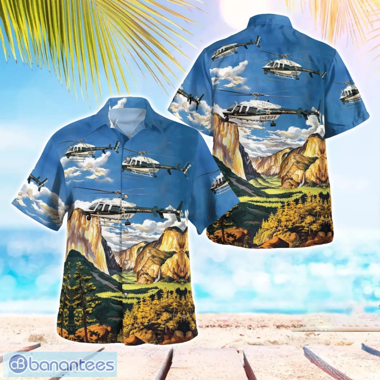 osceola county sherillfs office bell 407 helicopter 3d hawaiian shirt image Osceola County Sherillf's Office Bell 407 Helicopter 3D Hawaiian Shirt Product Photo