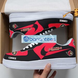 Ottawa Senators Air Force Shoes Custom Name Gift For Fans AF1 Sneakers Product Photo 1