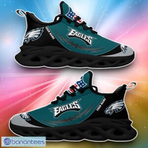 Philadelphia Eagles Custom Name Max Soul Shoes For Fans Sport NFL Product Photo 2