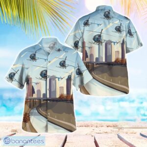 Hughes 269C - N7492F Houston Police Department Helicopter Hawaiian Shirt Beach Summer Shirt Product Photo 1