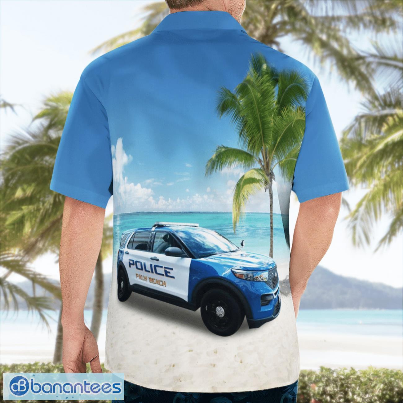 palm beach florida palm beach police department aloha hawaiian shirt 1 image Palm Beach, Florida, Palm Beach Police Department Aloha Hawaiian Shirt Product Photo 2