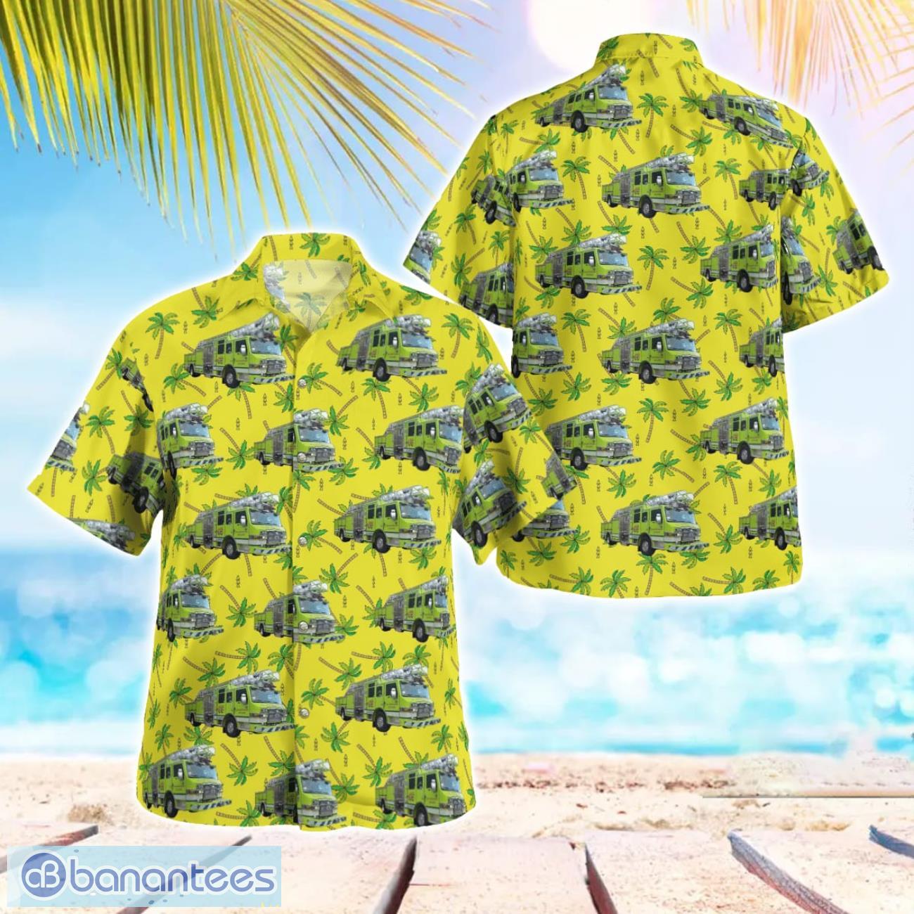 palm beach gardens fire rescue florida ladder hawaiian shirt beach summer shirt image Palm Beach Gardens Fire Rescue, Florida Ladder Hawaiian Shirt Beach Summer Shirt Product Photo 1