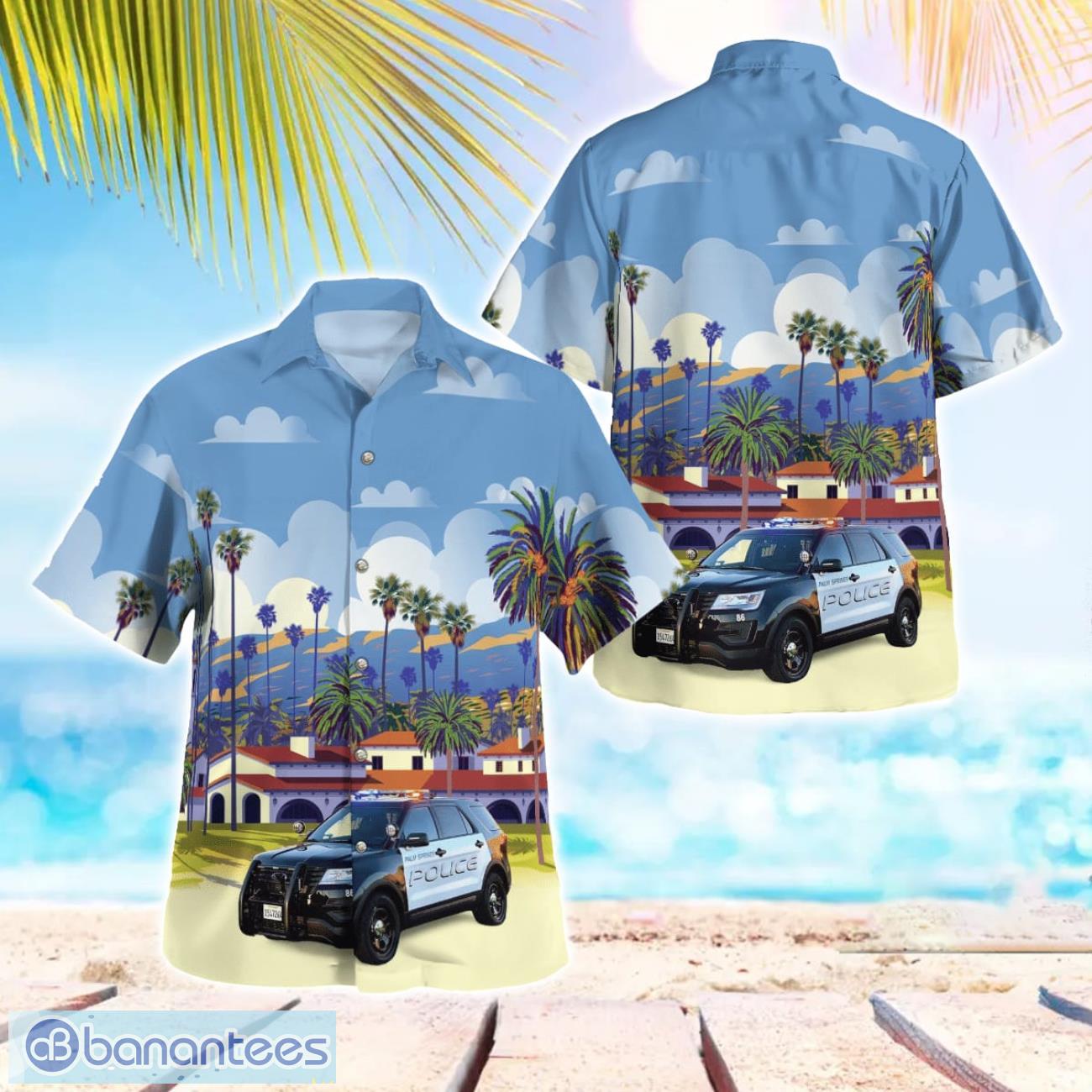 palm springs california palm springs police department hawaiian shirt button summer shirt image Palm Springs, California, Palm Springs Police Department Hawaiian Shirt Button Summer Shirt Product Photo 1
