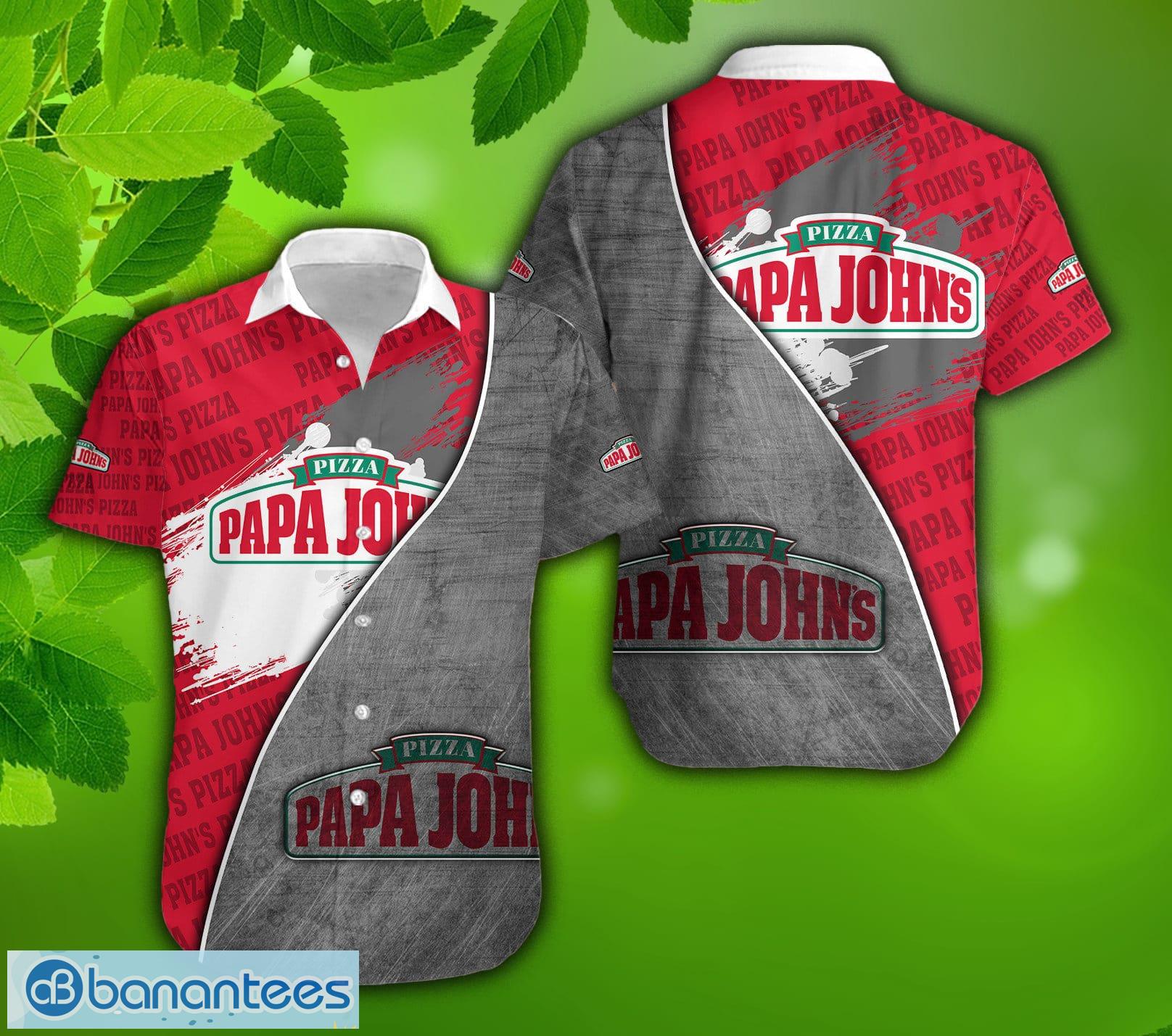 papa johns pizza brand luxury aloha hawaiian beach shirt for summer holidays image Papa John's Pizza Brand Luxury Aloha Hawaiian Beach Shirt For Summer Holidays Product Photo