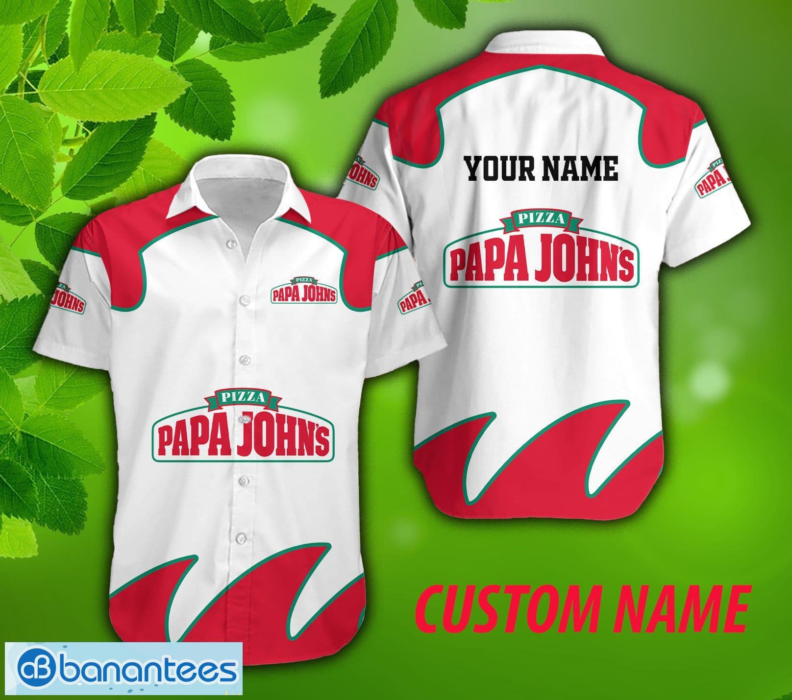 papa johns pizza personalized name seashell new all over print hawaiian beach shirt for summer holidays image Papa John's Pizza Personalized Name Seashell New All Over Print Hawaiian Beach Shirt For Summer Holidays Product Photo