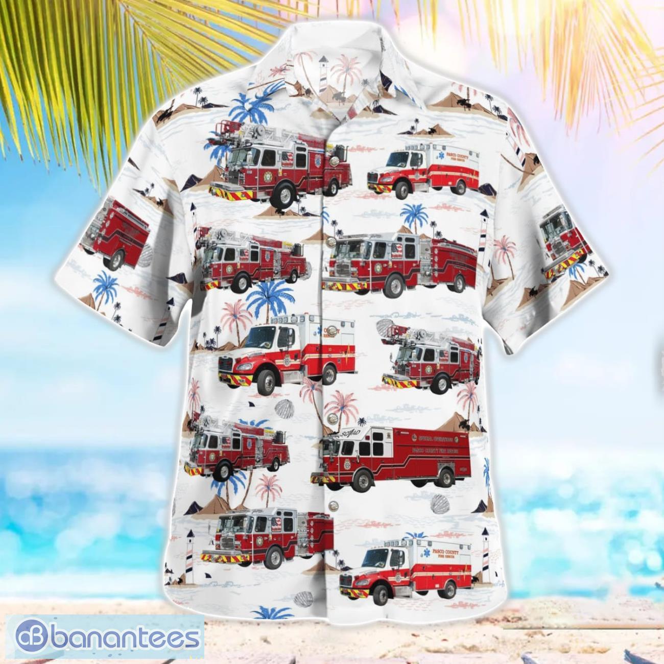 pasco county florida pasco county fire rescue aloha hawaiian shirt 1 image Pasco County, Florida, Pasco County Fire Rescue Aloha Hawaiian Shirt Product Photo 2