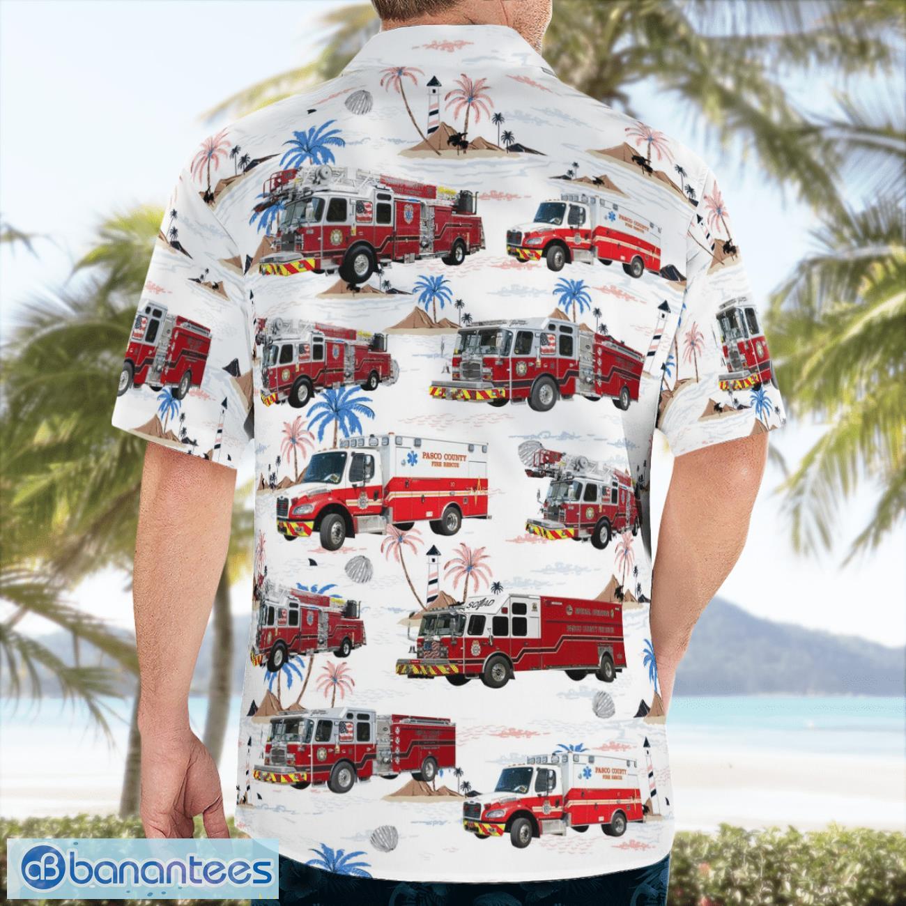 pasco county florida pasco county fire rescue aloha hawaiian shirt image Pasco County, Florida, Pasco County Fire Rescue Aloha Hawaiian Shirt Product Photo 1