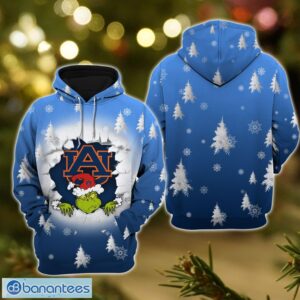 Auburn Tigers Grinch 3D T-Shirt Hoodie Sweatshirt Gift For Christmas Product Photo 4