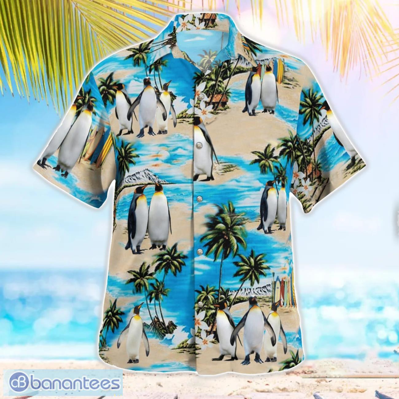 penguins tropical 3d summer aloha hawaiian shirt 1 image Penguins Tropical 3D Summer Aloha Hawaiian Shirt Product Photo 2