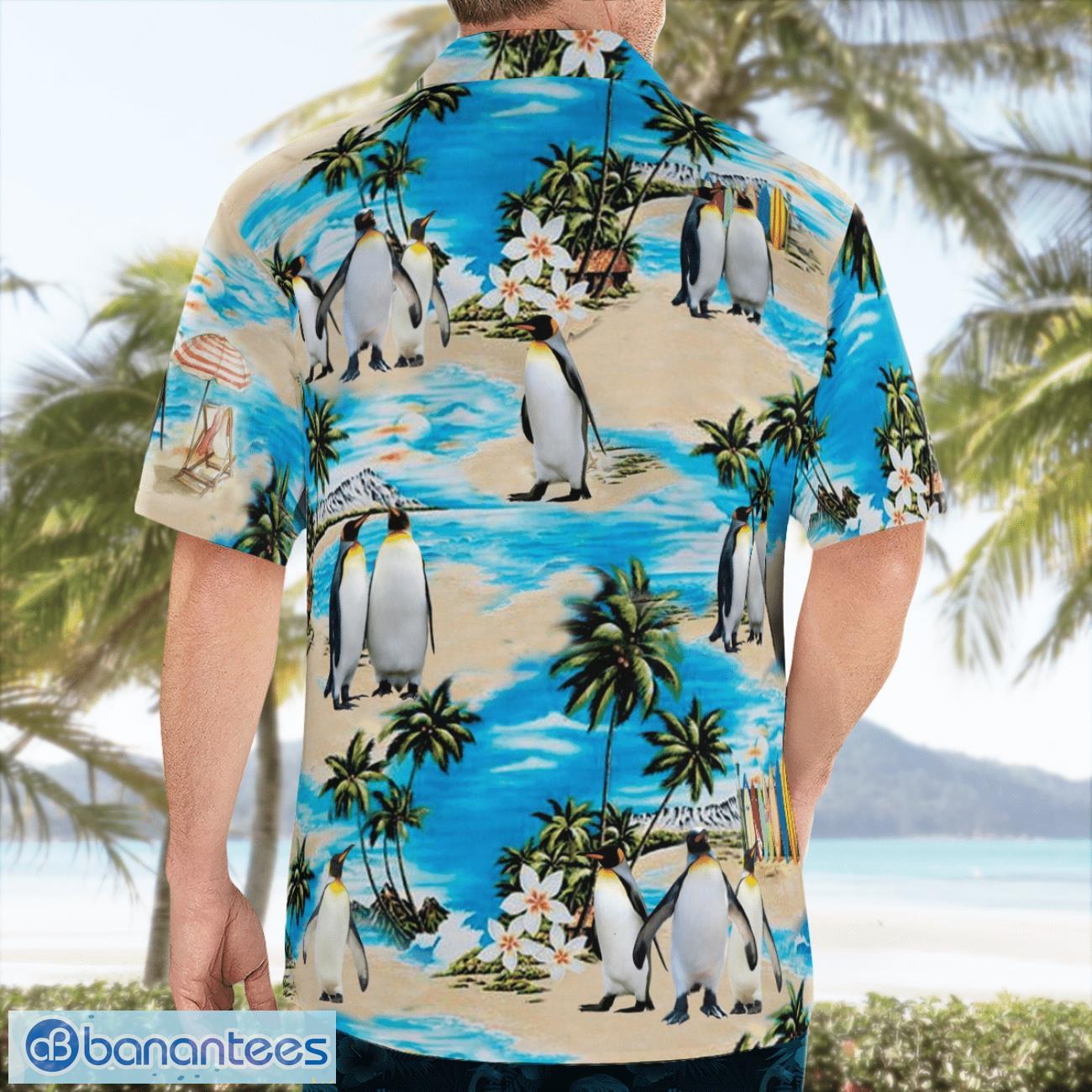 penguins tropical 3d summer aloha hawaiian shirt image Penguins Tropical 3D Summer Aloha Hawaiian Shirt Product Photo 1