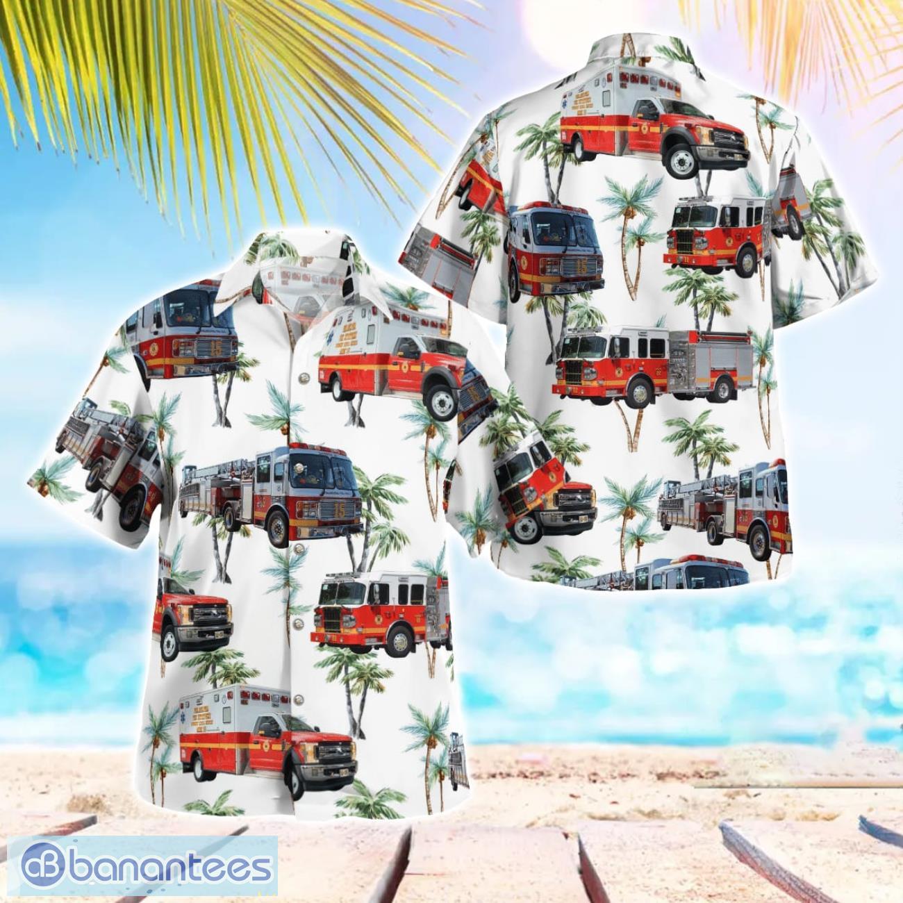 pennsylvania philadelphia fire department hawaiian shirt summer beach shirt image Pennsylvania Philadelphia Fire Department Hawaiian Shirt Summer Beach Shirt Product Photo 1