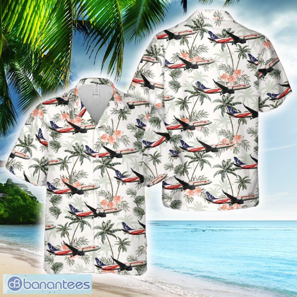 polish airlines boeing 737 8 max hawaiian shirt image Polish Airlines Boeing 737-8 MAX Hawaiian Shirt - Polish Airlines Boeing 737-8 MAX Hawaiian Shirt
