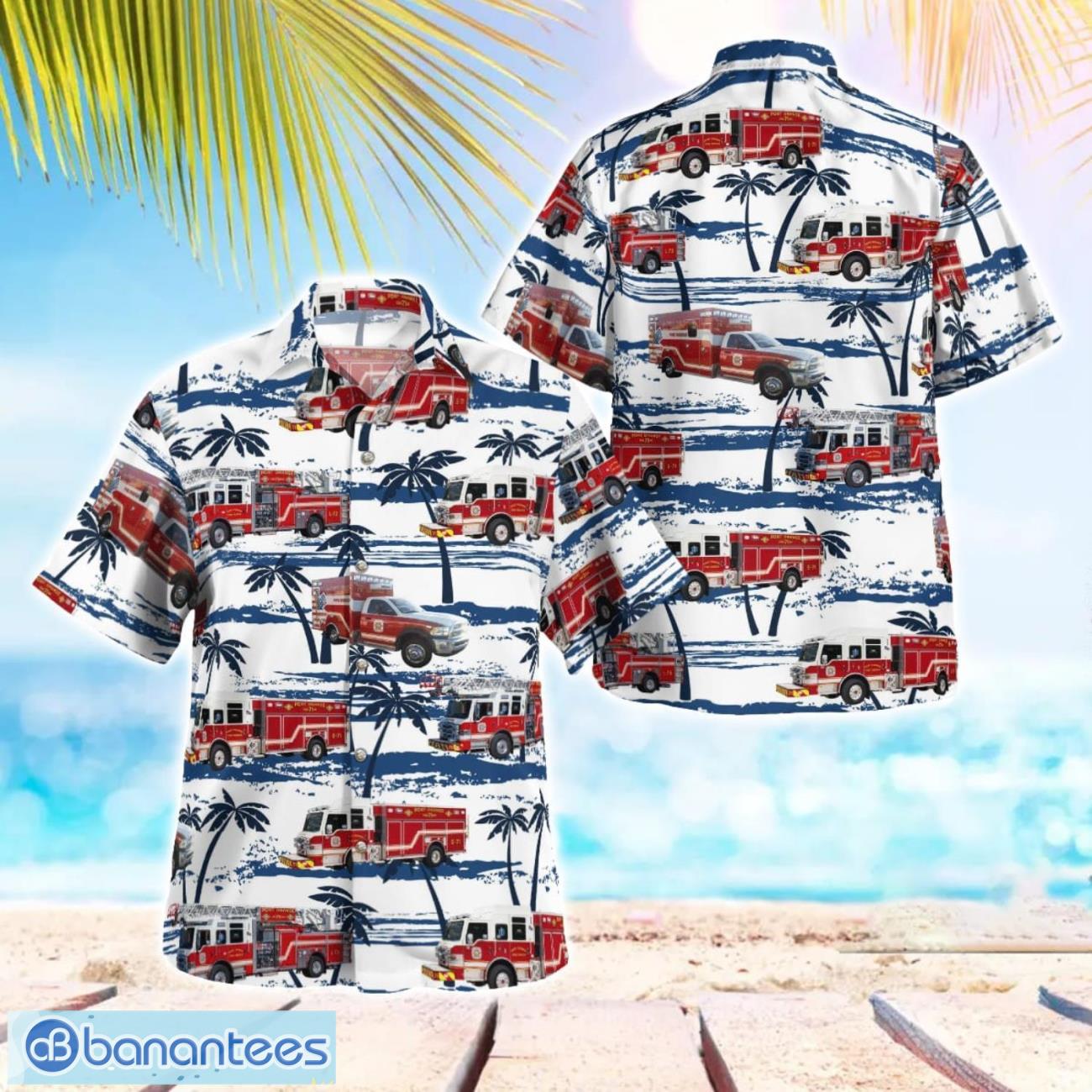 port orange florida port orange fire amp rescue 3d hawaiian shirt gift for summer image Port Orange, Florida, Port Orange Fire & Rescue 3D Hawaiian Shirt Gift For Summer Product Photo 1